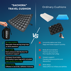 SACHORA - Inflatable Travel Seat Cushion for Airplane & Office – Airplane Seat Cushion for Long Flights, Portable Seat Pad for Plane Travel, Tailbone & Lower Back Pressure Relief