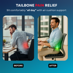 SACHORA - Inflatable Travel Seat Cushion for Airplane & Office – Airplane Seat Cushion for Long Flights, Portable Seat Pad for Plane Travel, Tailbone & Lower Back Pressure Relief