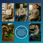 SACHORA - Inflatable Travel Seat Cushion for Airplane & Office – Airplane Seat Cushion for Long Flights, Portable Seat Pad for Plane Travel, Tailbone & Lower Back Pressure Relief