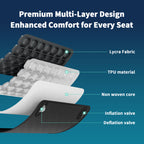 SACHORA - Inflatable Travel Seat Cushion for Airplane & Office – Airplane Seat Cushion for Long Flights, Portable Seat Pad for Plane Travel, Tailbone & Lower Back Pressure Relief